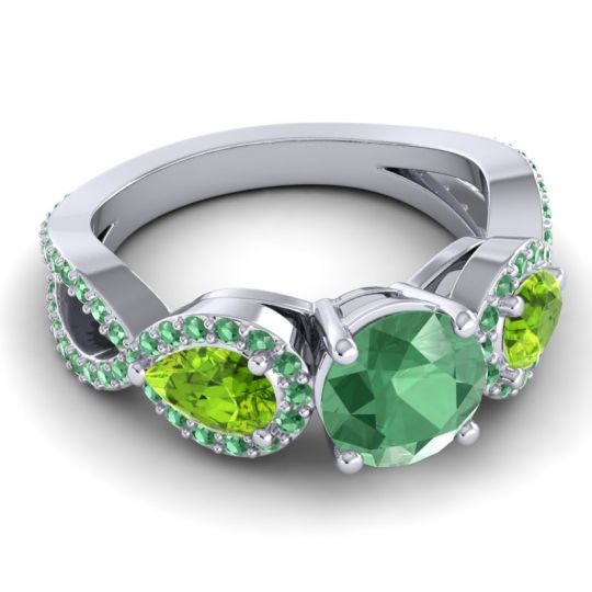 Three Stone Pave Varsa Ring