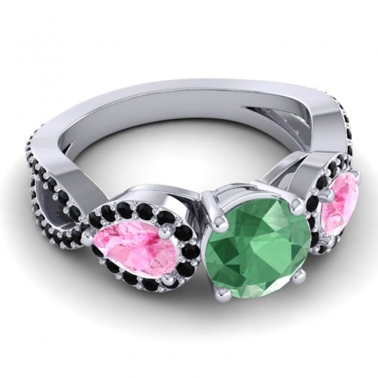 Three Stone Pave Varsa Ring