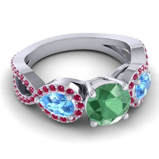 Three Stone Pave Varsa Ring