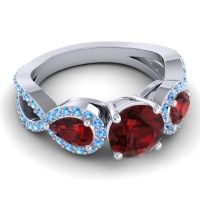 Three Stone Pave Varsa Ring