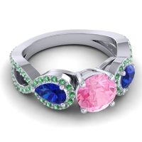 Three Stone Pave Varsa Ring