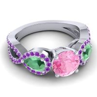 Three Stone Pave Varsa Ring