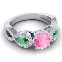 Three Stone Pave Varsa Ring