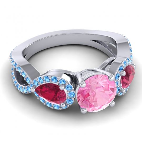 Three Stone Pave Varsa Ring