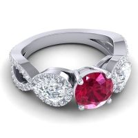 Three Stone Pave Varsa Ring