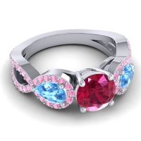 Three Stone Pave Varsa Ring