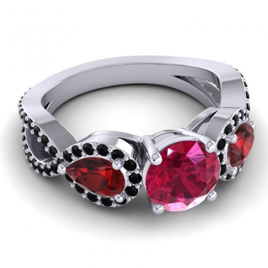 Three Stone Pave Varsa Ring