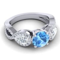 Three Stone Pave Varsa Ring