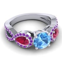 Three Stone Pave Varsa Ring