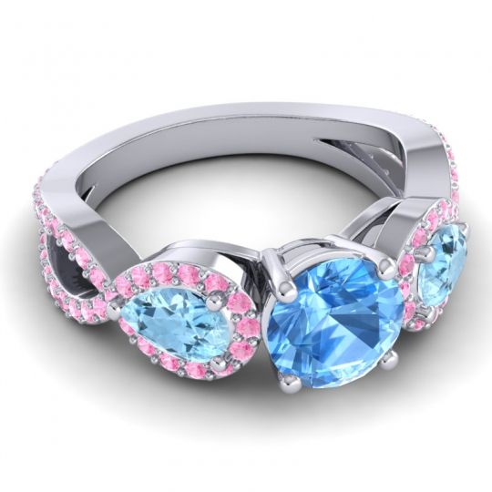 Three Stone Pave Varsa Ring