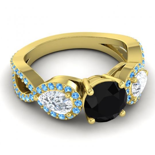 Three Stone Pave Varsa Ring