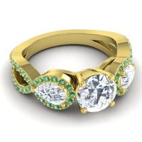 Three Stone Pave Varsa Ring