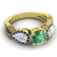 Three Stone Pave Varsa Ring