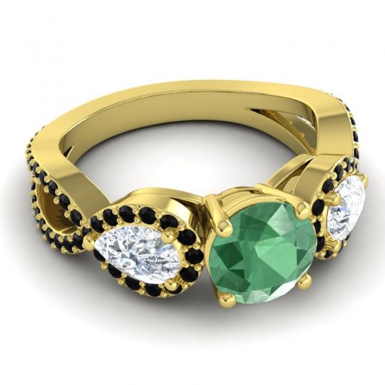 Three Stone Pave Varsa Ring