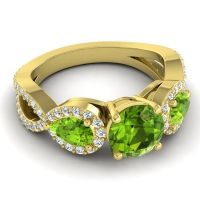 Three Stone Pave Varsa Ring