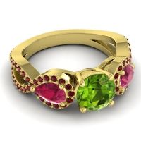 Three Stone Pave Varsa Ring