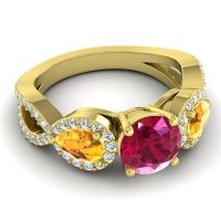 Three Stone Pave Varsa Ring