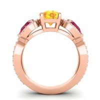 Three Stone Pave Varsa Ring