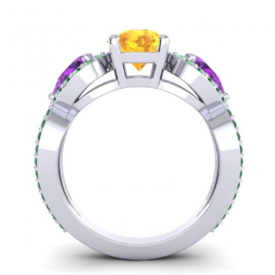 Three Stone Pave Varsa Ring