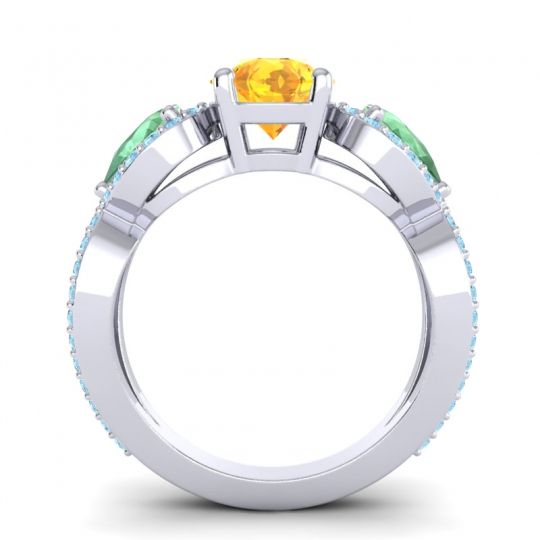 Three Stone Pave Varsa Ring