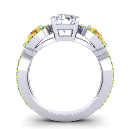 Three Stone Pave Varsa Ring