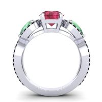 Three Stone Pave Varsa Ring