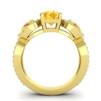 Three Stone Pave Varsa Ring