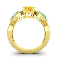 Three Stone Pave Varsa Ring