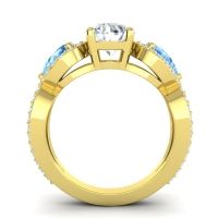 Three Stone Pave Varsa Ring