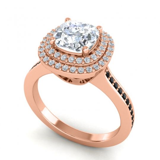 Halo Cushion Arohana Ring