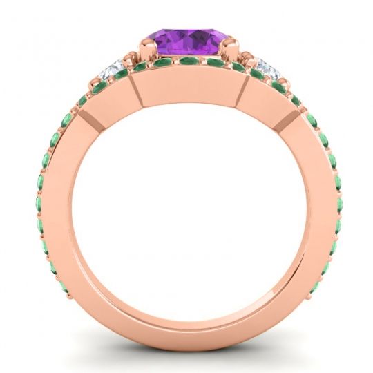 Three Stone Halo Sodarya Ring