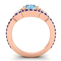 Three Stone Halo Sodarya Ring