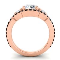 Three Stone Halo Sodarya Ring