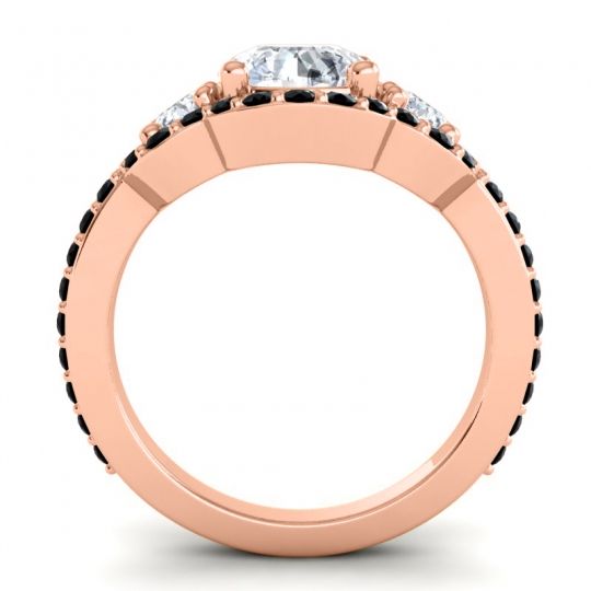 Three Stone Halo Sodarya Ring