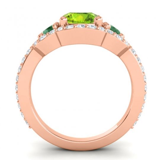 Three Stone Halo Sodarya Ring