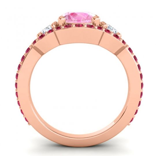 Three Stone Halo Sodarya Ring