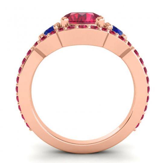Three Stone Halo Sodarya Ring