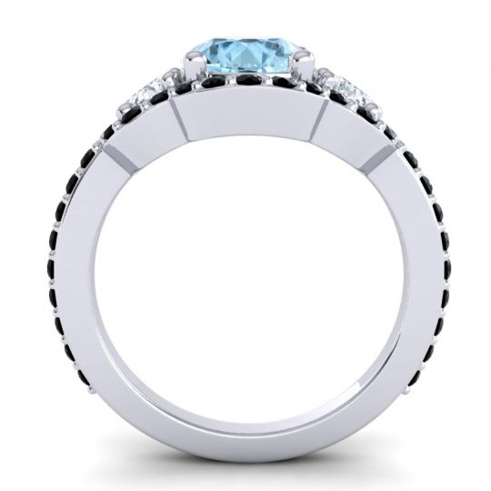 Three Stone Halo Sodarya Ring