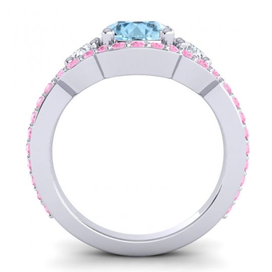 Three Stone Halo Sodarya Ring