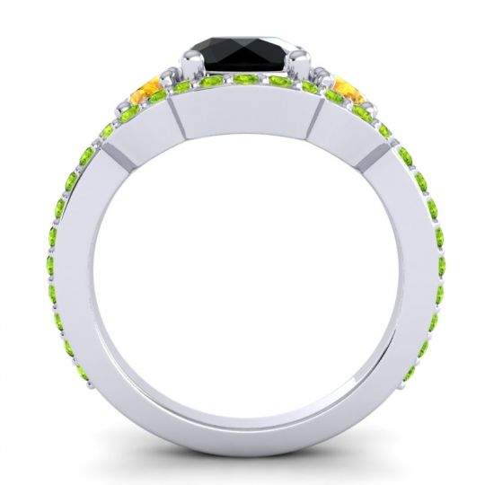 Three Stone Halo Sodarya Ring