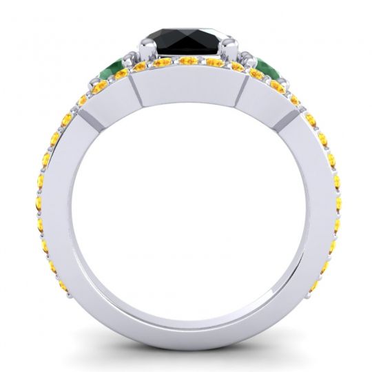 Three Stone Halo Sodarya Ring