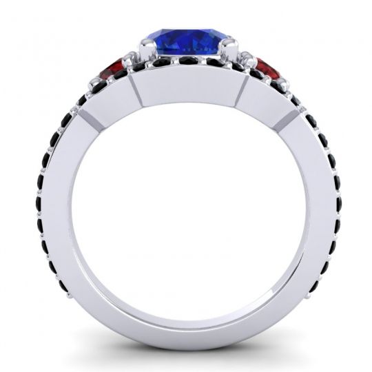 Three Stone Halo Sodarya Ring