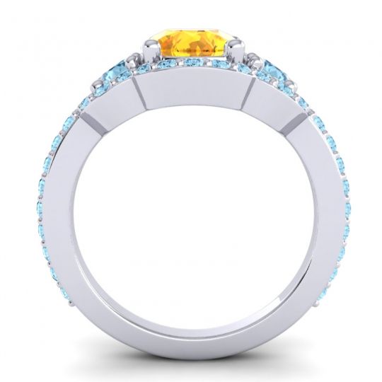 Three Stone Halo Sodarya Ring