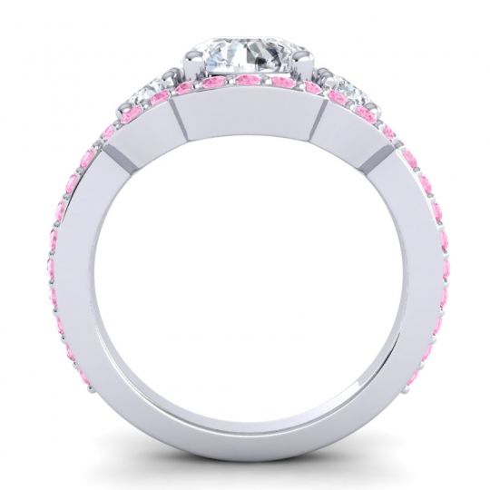 Three Stone Halo Sodarya Ring