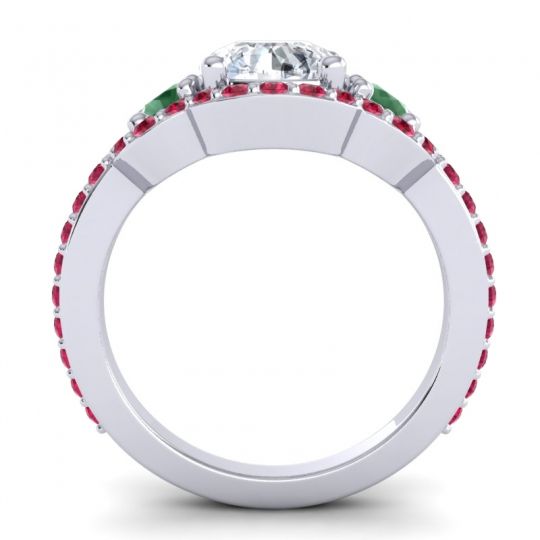 Three Stone Halo Sodarya Ring