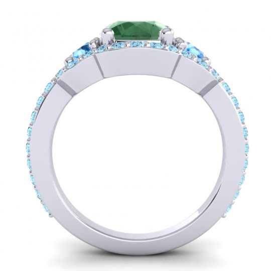 Three Stone Halo Sodarya Ring