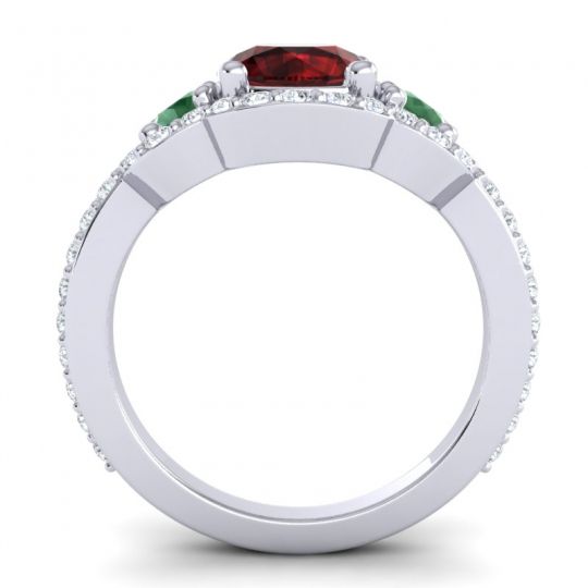 Three Stone Halo Sodarya Ring