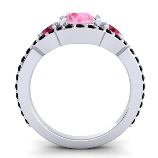 Three Stone Halo Sodarya Ring