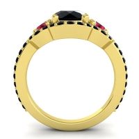 Three Stone Halo Sodarya Ring
