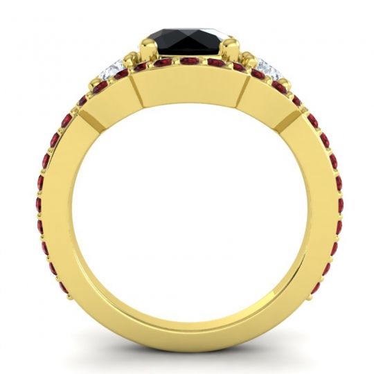 Three Stone Halo Sodarya Ring